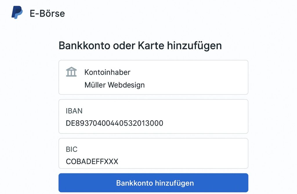 schritt 5 bankkonto hinzufuegen
